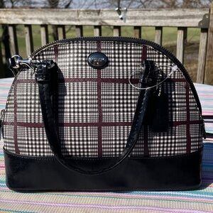Coach Authentic Peyton Glen Plaid Domed Crossbody Bag 33319